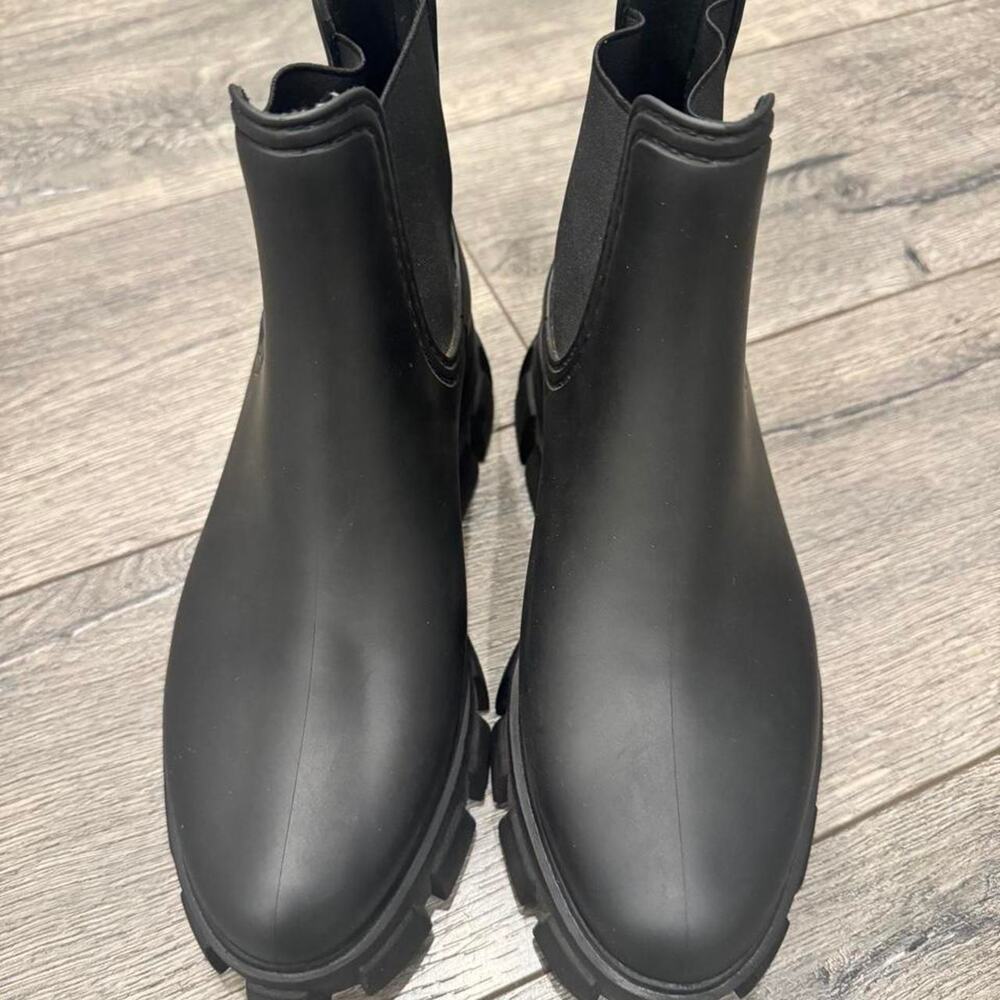 Jeffrey campbell cloudy waterproof black Rain boots 9